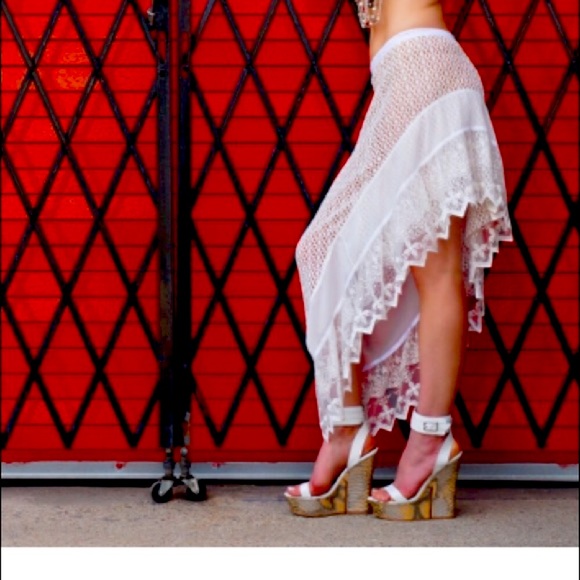 🔥crochet highlow skirt